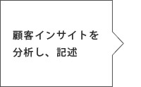 顧客インサイトを分析し、記述