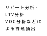 リピート分析・LTV分析、VOC分析などによる課題抽出